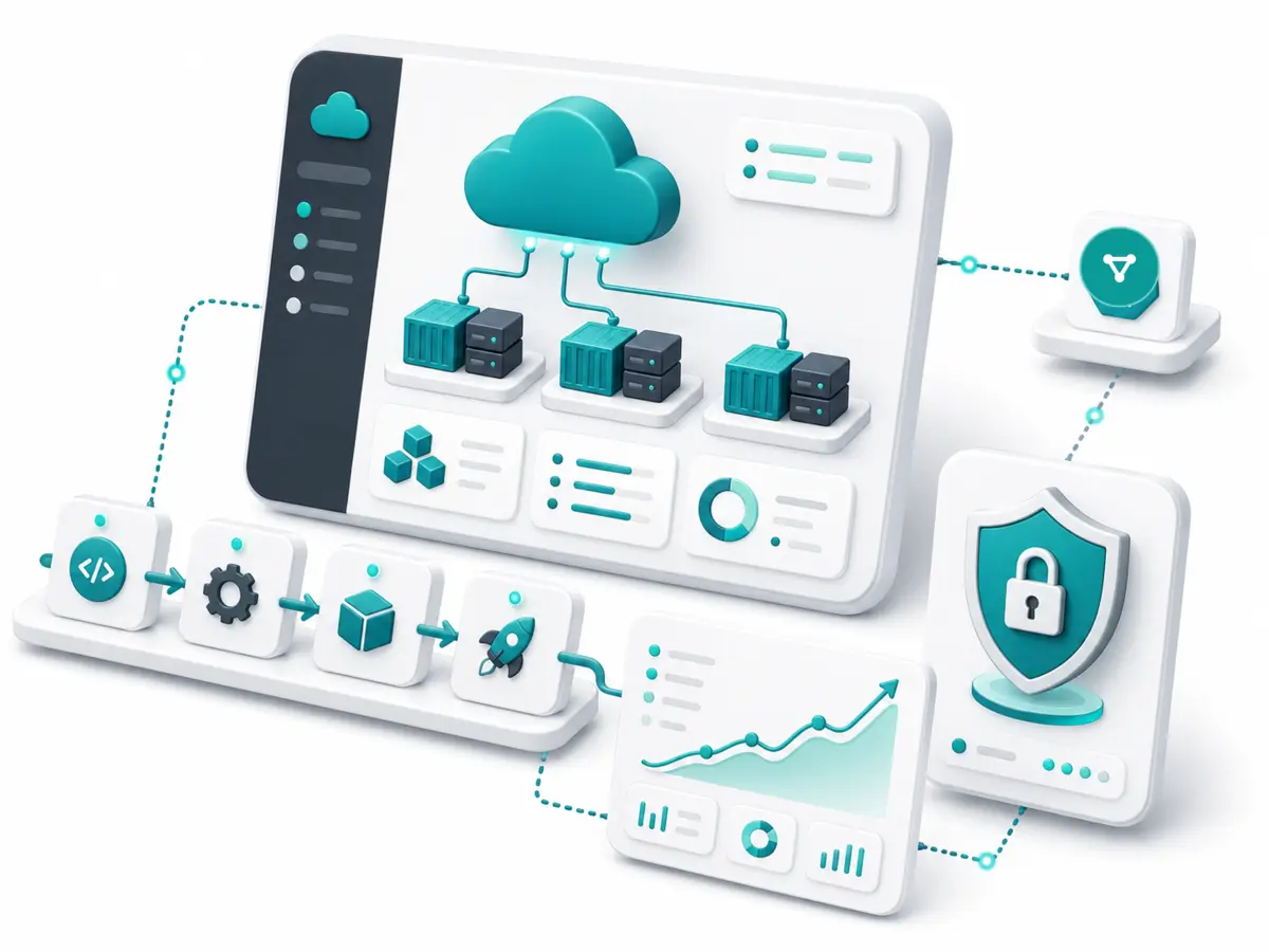 Cloud & DevOps visual interface illustration