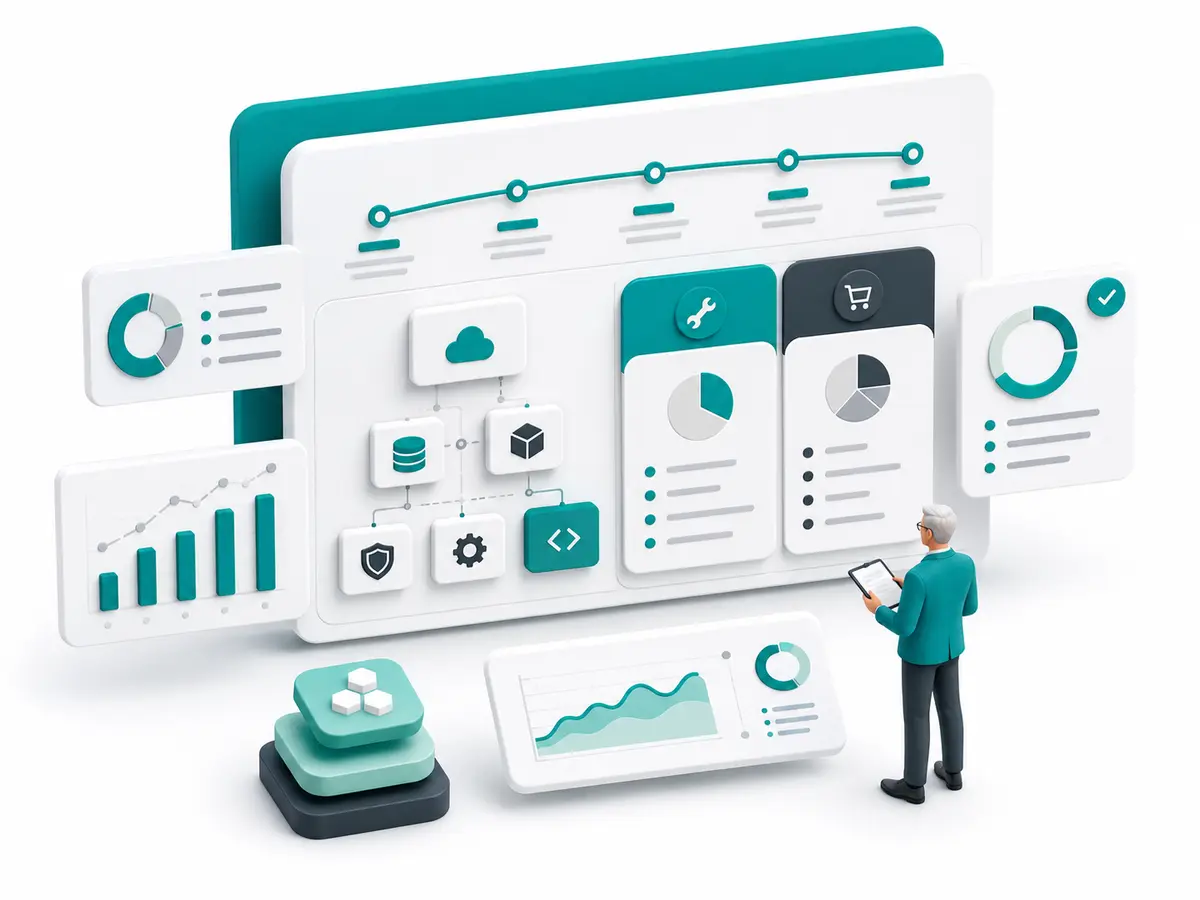 Technology Consultancy visual interface illustration